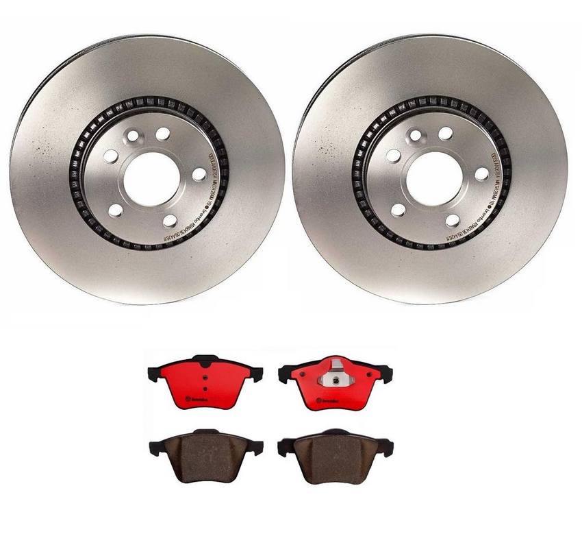 Volvo Brakes Kit - Brembo Pads and Rotors Front (316mm) (Ceramic) LR027107 - Brembo 3333327KIT